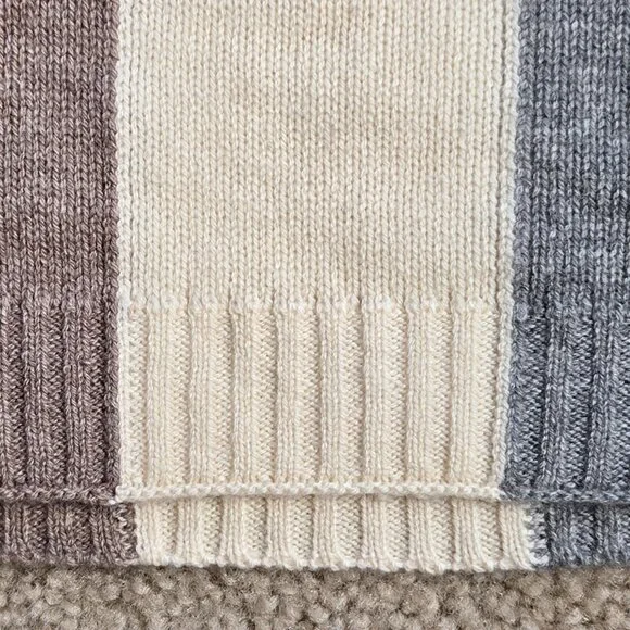 NWOT Summersalt Tri-color Wool Cashmere Wrap Oversized Scarf - Picture 4 of 8